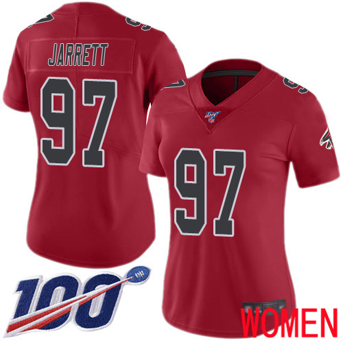 Atlanta Falcons Limited Red Women Grady Jarrett Jersey NFL Football #97 100th Season Rush Vapor Untouchable->youth nfl jersey->Youth Jersey